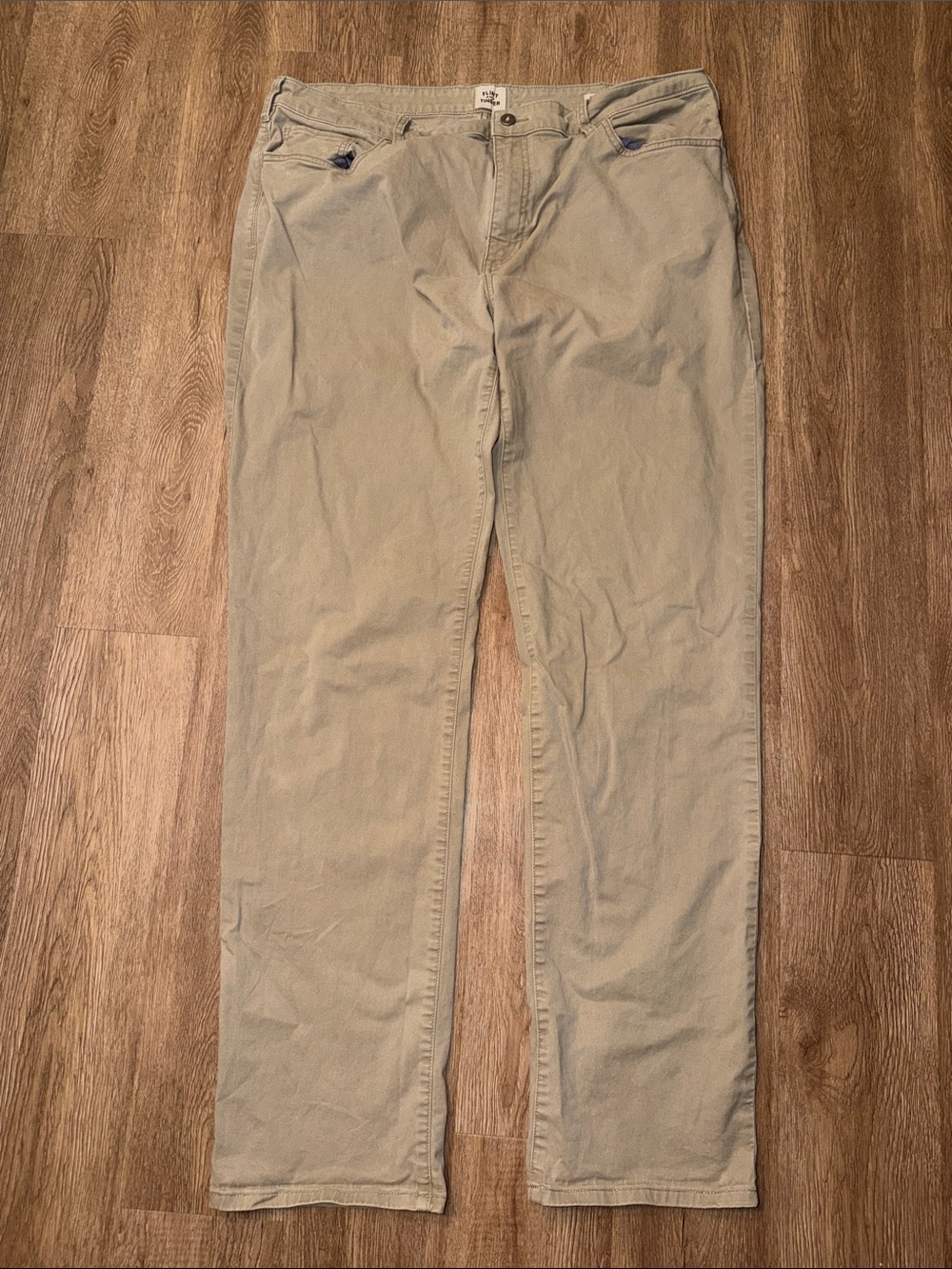 Flint and Tinder 365 5-Pocket Straight Fit Pants Tan Khaki 40 x 36 Huckberry